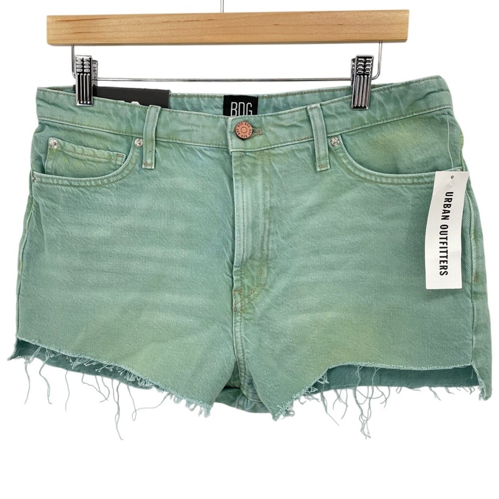 BDG Urban Outfitters Girlfriend High Rise Denim Cutoff Shorts Size 29 NEW - Picture 1 of 5